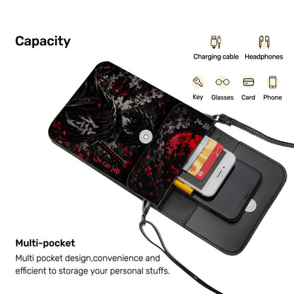 Leather Cell Phone Purse With Shoulder strap