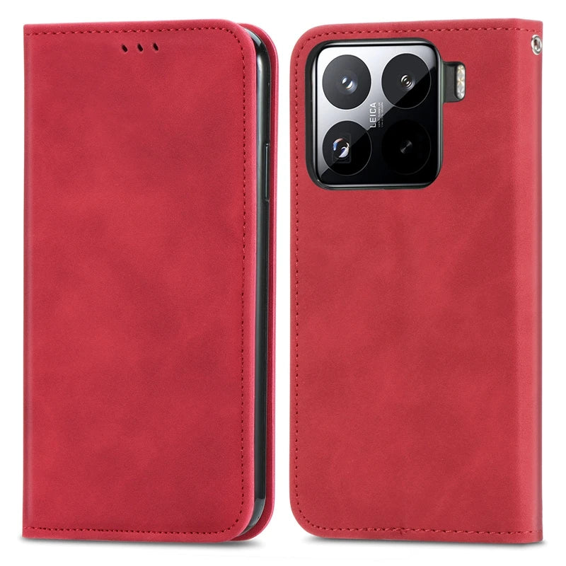 PU Flip Leather case Card Slots Phone Cover for Xiaomi 15/15 Pro/14T/14 Pro, for Redmi Note 14 Wallet Leather case