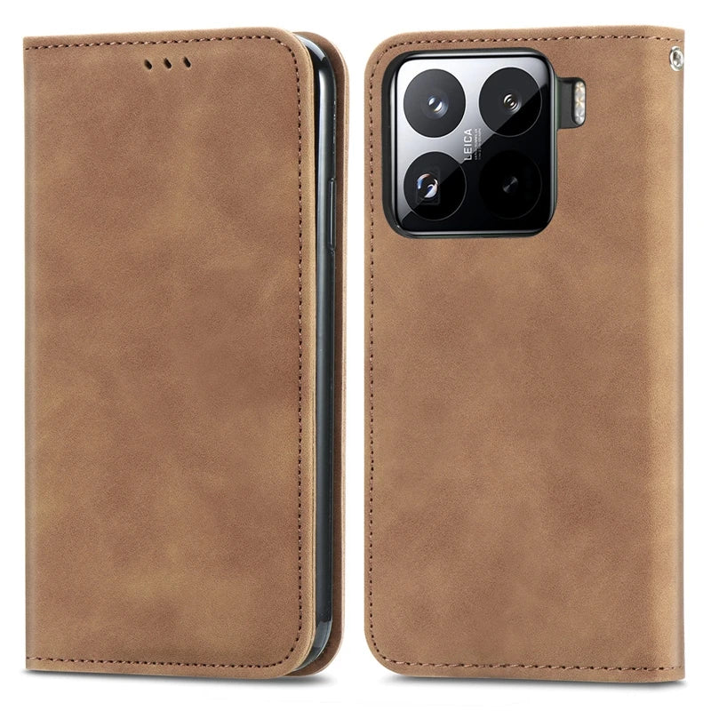 PU Flip Leather case Card Slots Phone Cover for Xiaomi 15/15 Pro/14T/14 Pro, for Redmi Note 14 Wallet Leather case