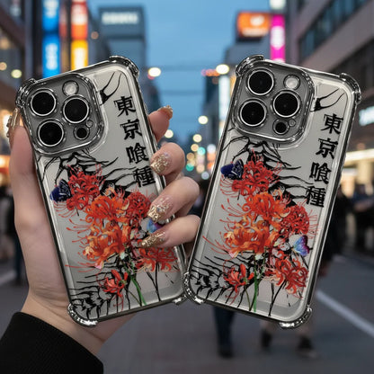 Tokyo Style for Phone Cover Blue Magnetic PMMA with Sublimation Print and Flower Design Magnetic Ring Holder