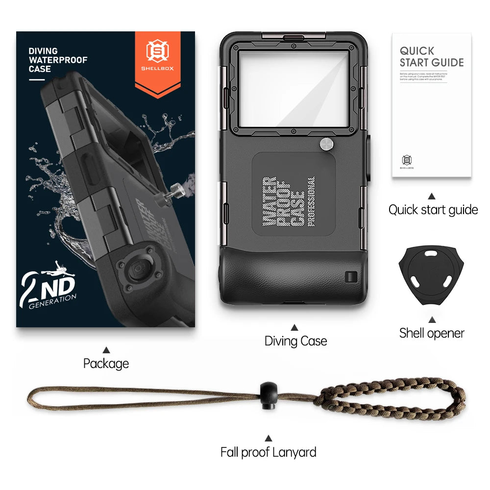 Multi-Functional, Durable, Waterproof, 15m/50ft, Universal 6.9 Inch Waterproof Phone Case, IP68, Professional Diving Photography